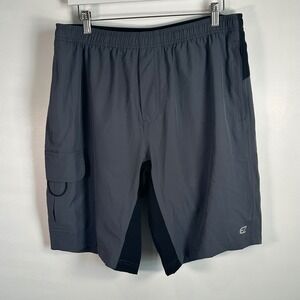 New EZRUN Gray Elastic Waist 3D Padded Mountain Bike Cycling Shorts Size L‎